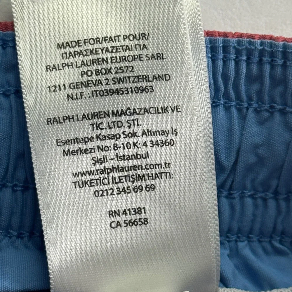 Polo Ralph Lauren Mens Colorblock Swim Trunks Blue Red Size M 710709645001